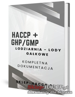 Lodziarnia lody gałkowe - kompletne dokumenty HACCP ghp gmp
