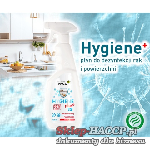 VACO Hygiene PLUS - Spray do dezynfekcji rąk i powierzchni - 750ml VACO Hygiene PLUS - Spray do dezynfekcji rąk i powierzchni - 750ml