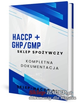 HACCP sklep spożywczy + GHP/GMP Dobre Praktyki